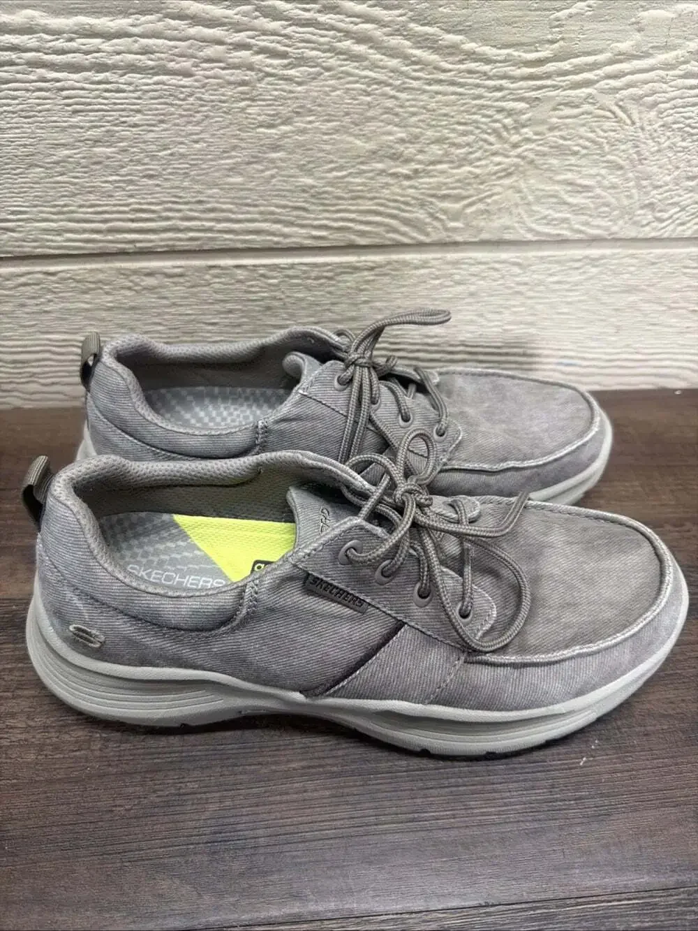 Skechers Oxford Mens Relaxed Fit Memory Foam Lace Up Shoes Size 9